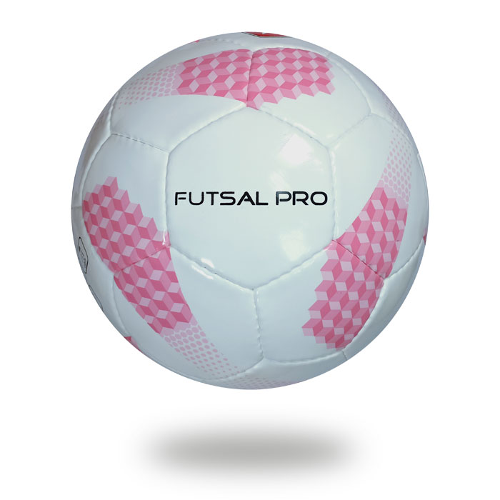 Futsal pro | The football cover is white and the design uses pink