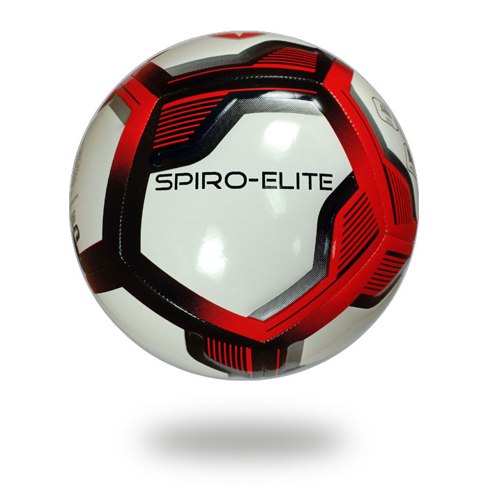 Spiro Elite |white football printed with red and black lines style