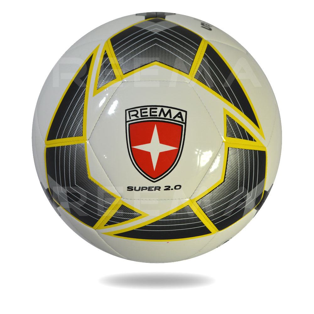 Super 2020 | White soccer ball printed with dim gray design
