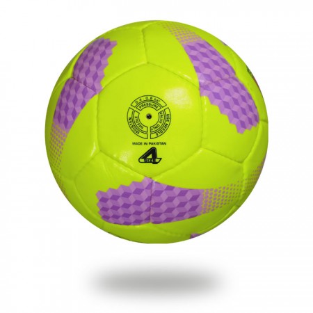 Futsal Flash | purple box printed on light green soccer ball
